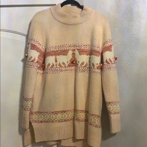 Anthropologie oversized llama sweater
